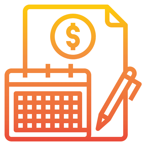 Bill schedule date bill icon Bill schedule date bill icon
