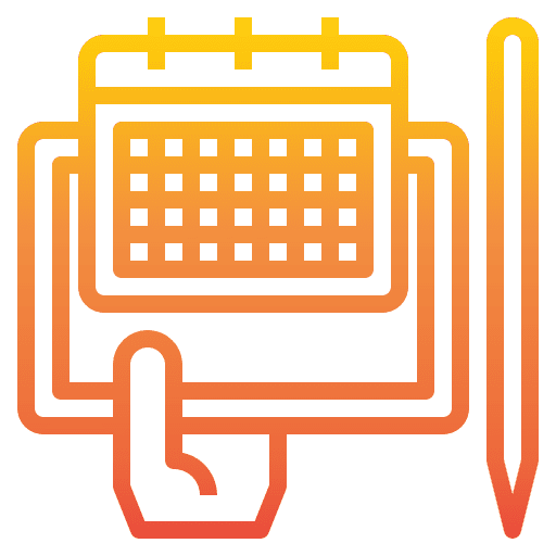 Hand time management organization calendar icon Hand time management organization calendar icon