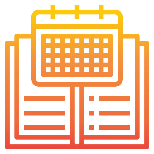 Notebook appointment time and date calendar icon Notebook appointment time and date calendar icon