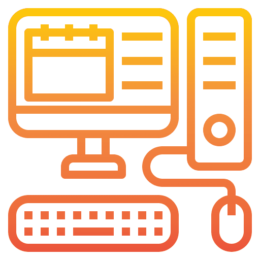 Online online calendar monitor icon Online online calendar monitor icon