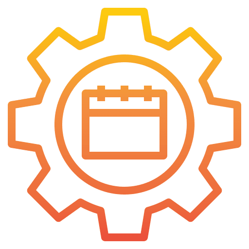 Setting management date event icon Setting management date event icon