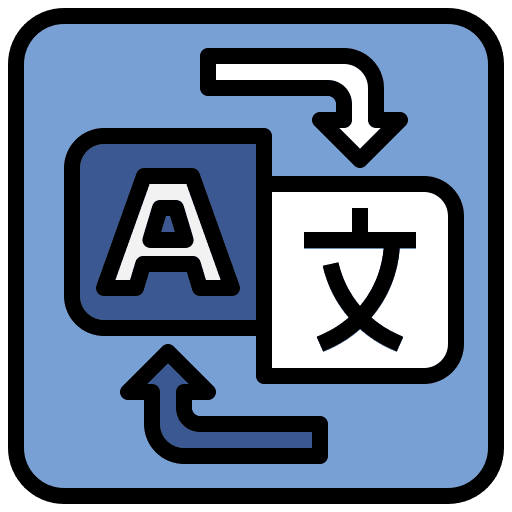 Translate app chat bubble dialogue icon