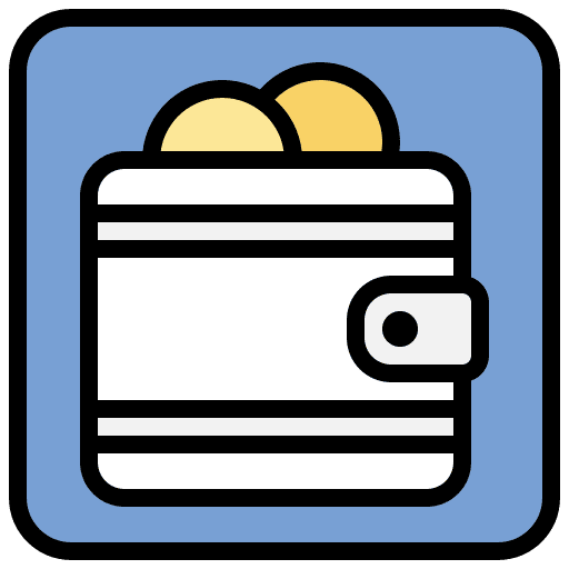 Wallet passes app business and finance money banking icon