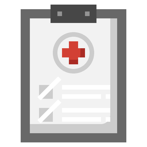 Health check healthcare and medical document medical report icon