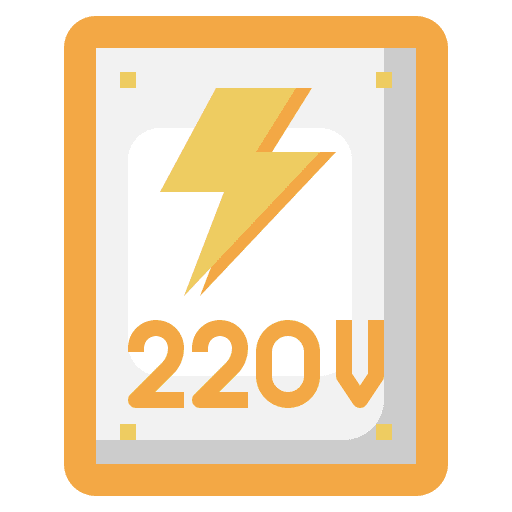 High voltage signaling high voltage risk icon