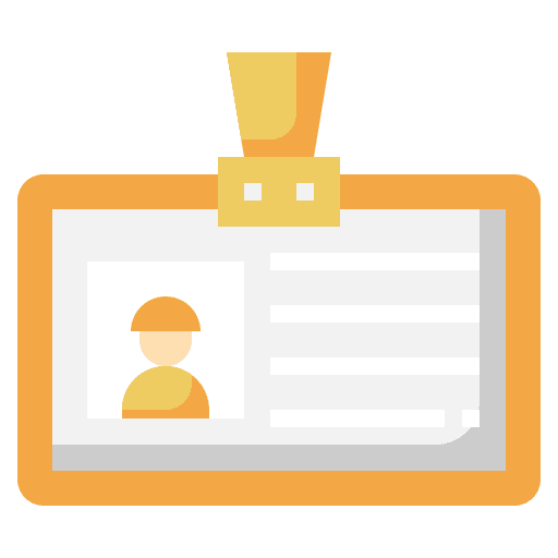 Id card identification construction worker id card icon Id card identification construction worker id card icon