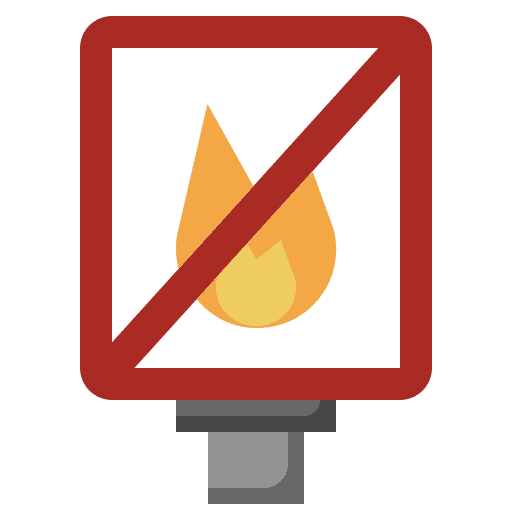 No fire signaling flame forbidden icon No fire signaling flame forbidden icon