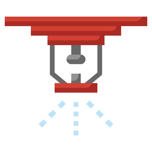 Sprinkle fire protection security icon Sprinkle fire protection security icon
