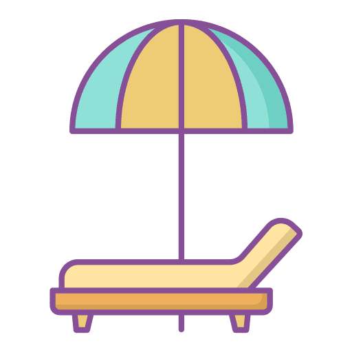 Lounger vacations summertime swimming pool icon Lounger vacations summertime swimming pool icon