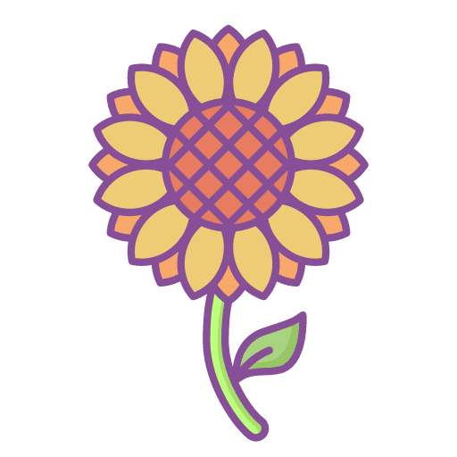 Sunflower nature blossom petals icon Sunflower nature blossom petals icon