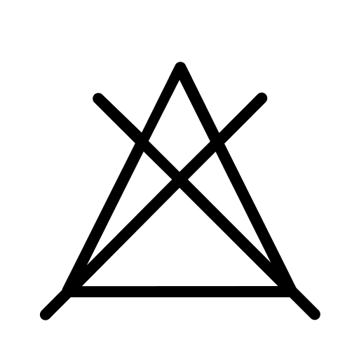 Not bleach not bleach laundry service symbol icon