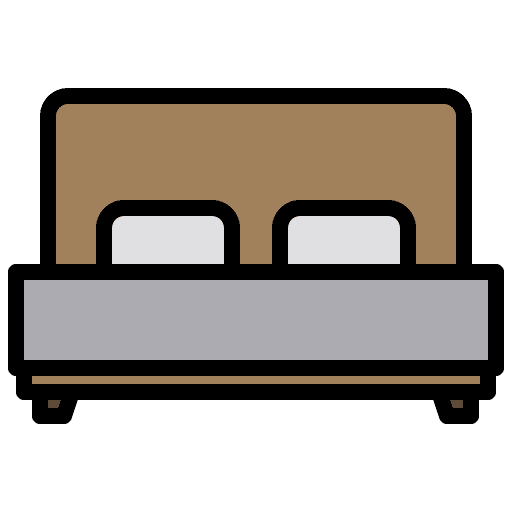 Bed queen bed rest icon