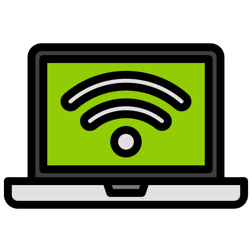 Laptop internet electronics internet of things icon
