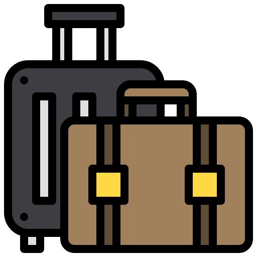 Luggage tools and utensils travel suitcase icon