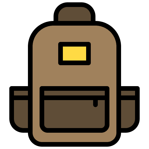 Backpack baggage bags bag icon