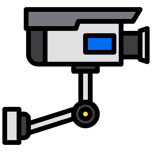 Cctv travel surveillance recording icon