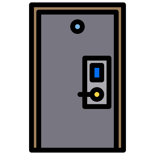 Door hotel room motel icon