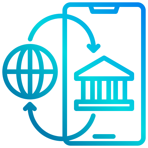 Online banking global internet financial icon