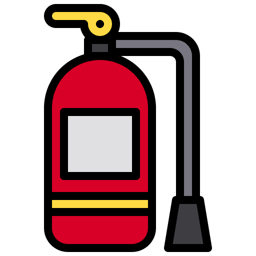 Safety emergency extinguisher secure icon