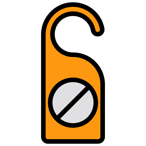 Sign hotel door sign signaling icon