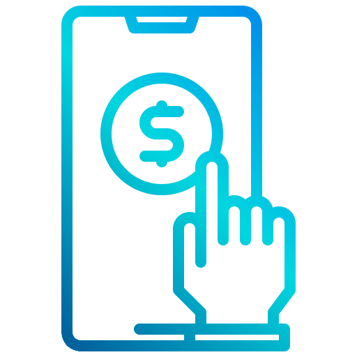 Pay mobile phone business and finance commerce and shopping icon Pay mobile phone business and finance commerce and shopping icon