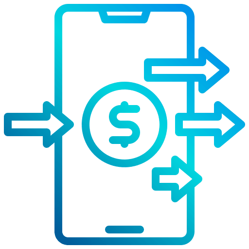 Payment mobile transfer digital money credit card payment icon Payment mobile transfer digital money credit card payment icon