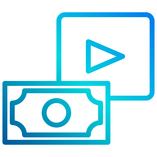 Payment video monetize influencer icon Payment video monetize influencer icon