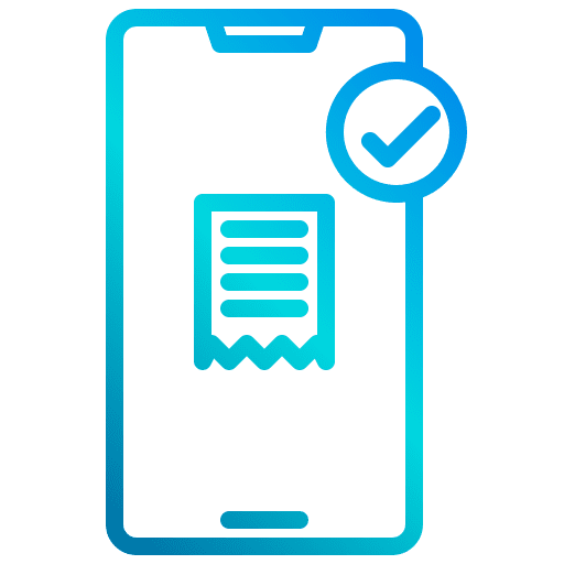 Verify electronics business and finance identification icon Verify electronics business and finance identification icon