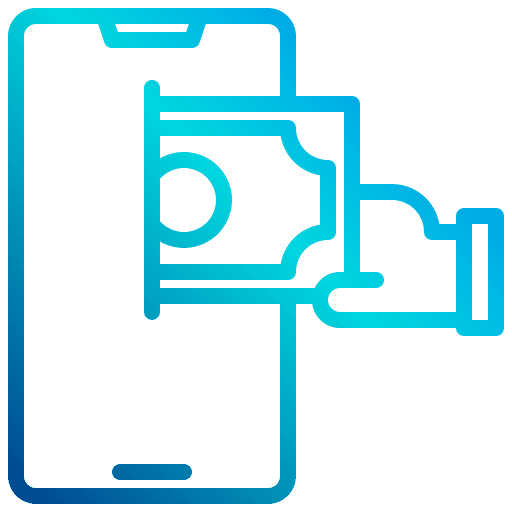 Cash cash smartphone payment icon Cash cash smartphone payment icon