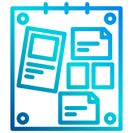 Moodboard plan stickers art and design icon