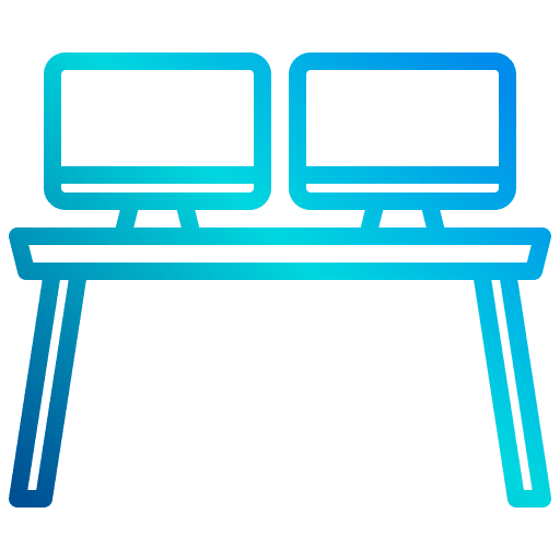 Computer computer coworking space icon Computer computer coworking space icon
