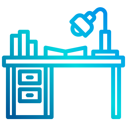 Desk furniture and household seat desk icon Desk furniture and household seat desk icon