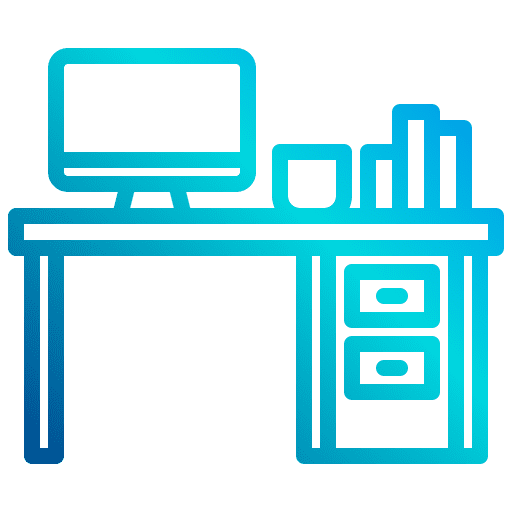Desk office computer furniture icon Desk office computer furniture icon