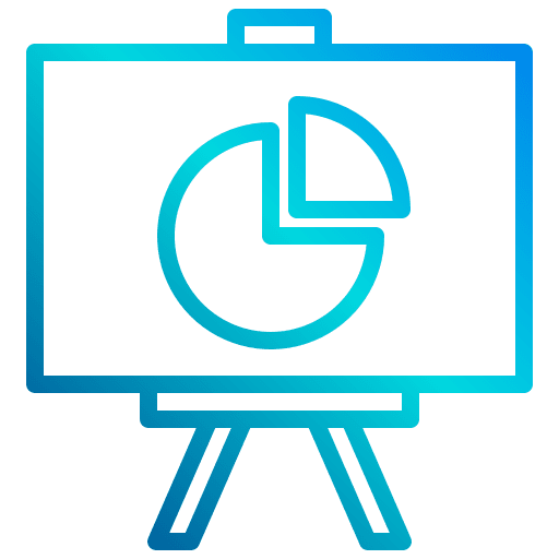 Presentation chart finances pie chart icon Presentation chart finances pie chart icon