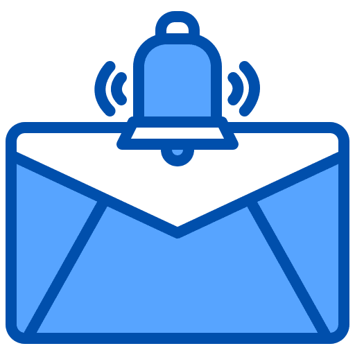Mail message alarm communications icon Mail message alarm communications icon
