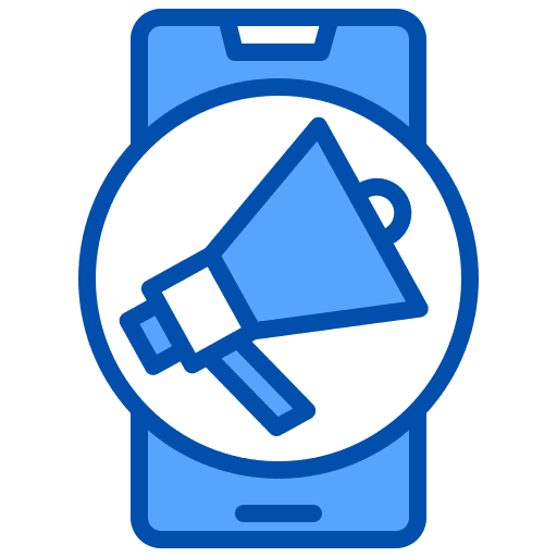 Megaphone advertisement announcement advertising icon