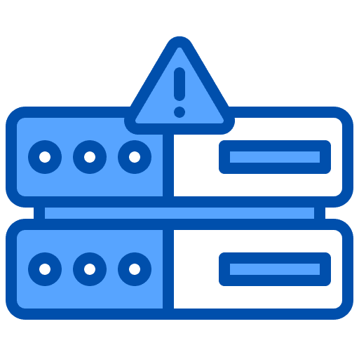 Server notification database warning icon Server notification database warning icon