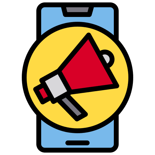 Megaphone notification communication marketing icon