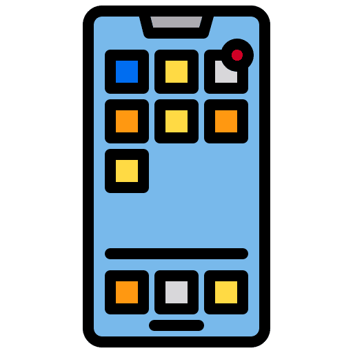 App app notification electronics icon App app notification electronics icon