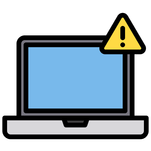 Laptop interface laptop alert icon Laptop interface laptop alert icon