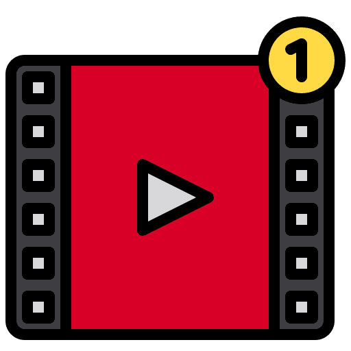 Movie music and multimedia alert film reel icon Movie music and multimedia alert film reel icon