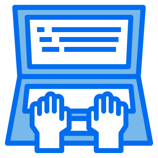 Laptop technology laptop typing icon