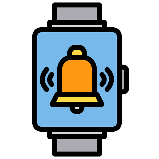 Smartwatch watch notification wristwatch icon Smartwatch watch notification wristwatch icon