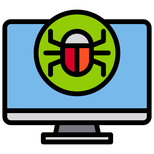 Virus alert computer ui icon Virus alert computer ui icon