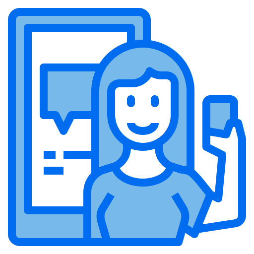 Chat chat woman user icon Chat chat woman user icon