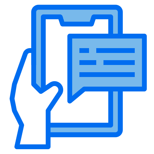 Chat communications hand speech bubble icon Chat communications hand speech bubble icon