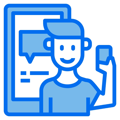 Man people device mobile icon Man people device mobile icon