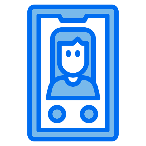 Video call communications technology phone call icon Video call communications technology phone call icon