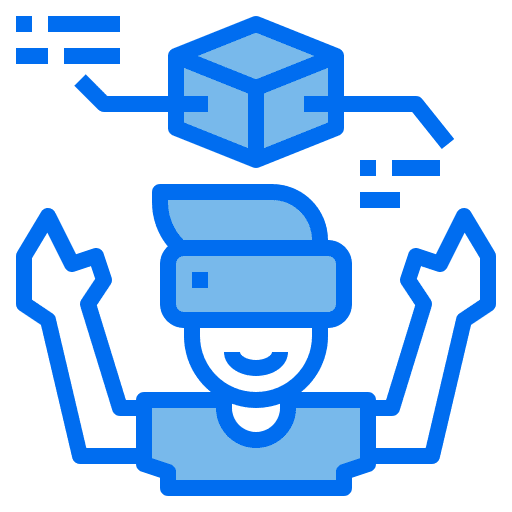 Vr electronics vr glasses man icon Vr electronics vr glasses man icon