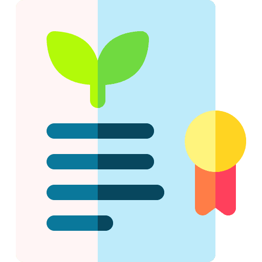Document medal certification farming and gardening icon